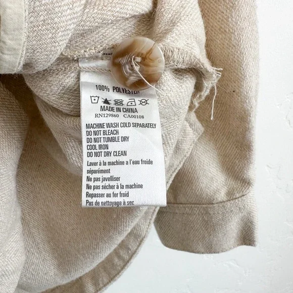 Rhythm | Oyster Knit Oversized Relaxed Fit Shacket Top in Cream‎ Size Small - Picture 10 of 10